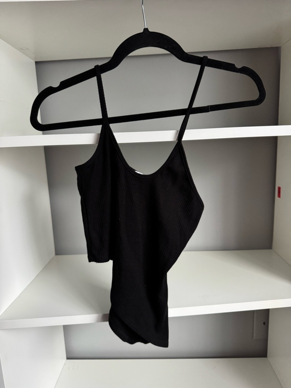 Reformation Ribbed Angle Tank Top